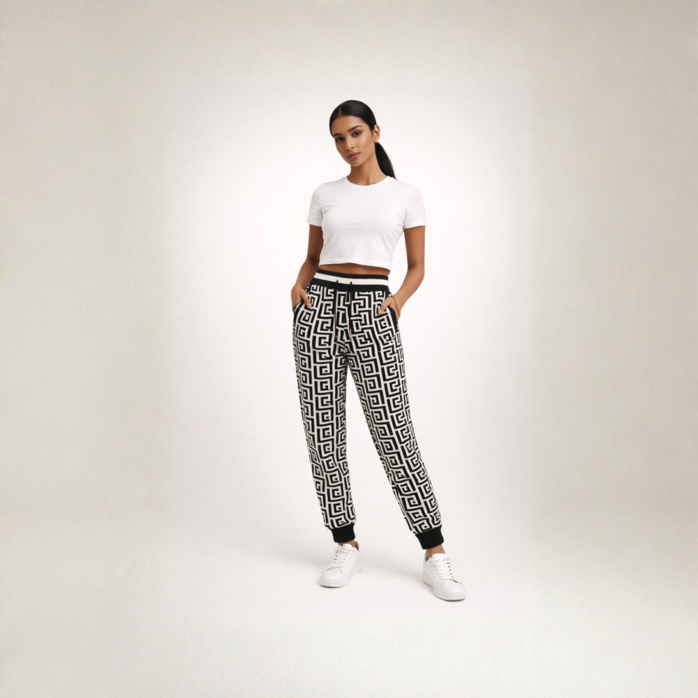 Untitled design (14) Balmain PB Monogram All-Over Print Knit Shorts — Women's Luxury Designer Shorts