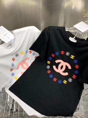 WhatsApp Image 2026-03-07 at 5.05.31 PM (1) Multicolor Circle Logo Graphic Premium Cotton Tshirt in Black and White