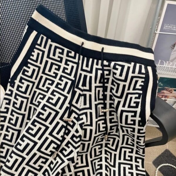 Balmain PB Monogram All-Over Print Knit Shorts — Women's Luxury Designer Shorts Balmain PB Monogram All-Over Print Knit Shorts — Women's Luxury Designer Shorts